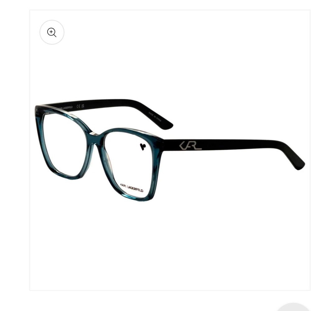 Karl Lagerfeld NEW Designer Teal Eyeglasses Frames 54-16-140 Logo Case‎ Luxury